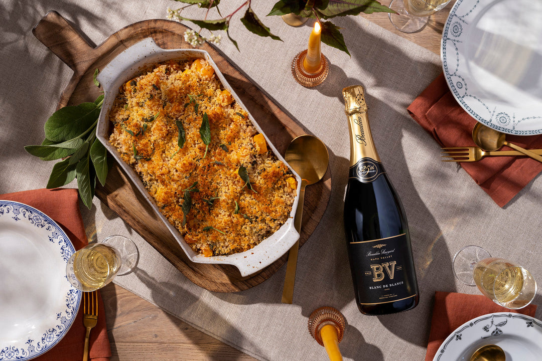 Baked Butternut Squash and Sage Risotto Paired with BV Sparkling Blanc de Blancs