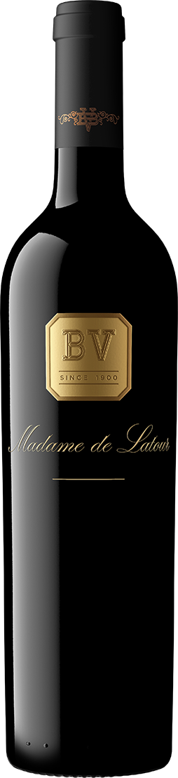 A bottle of Madame de Latour Red Blend .