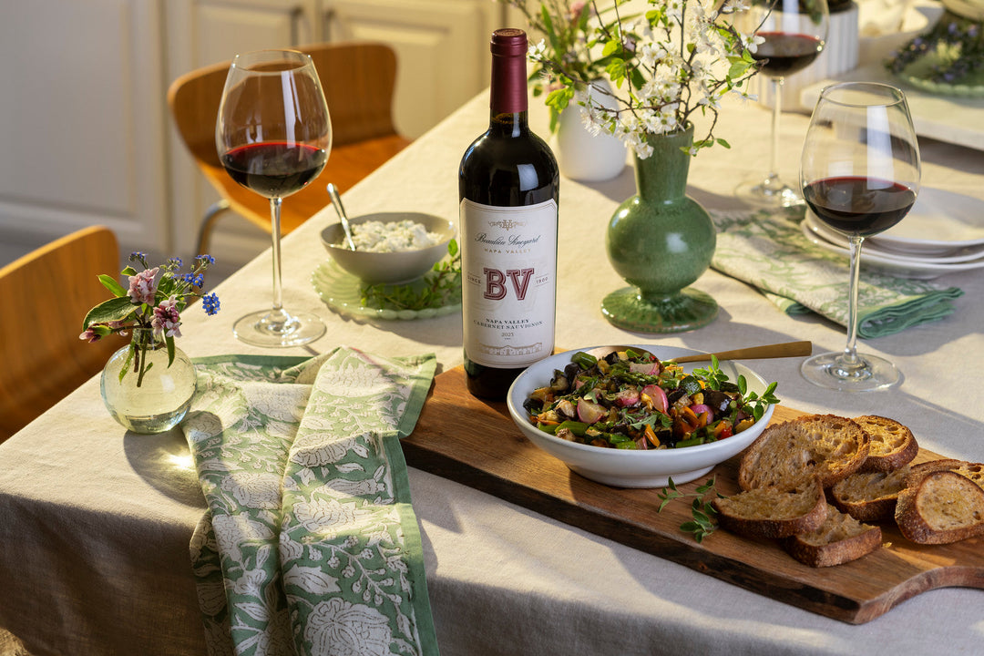 Spring Vegetable Ratatouille and Tapestry Reserve Red Wine