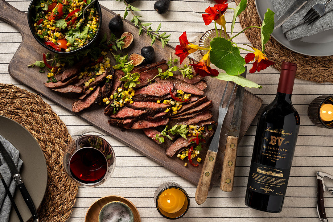 Smoky Flat Iron Steak with Corn Salsa
