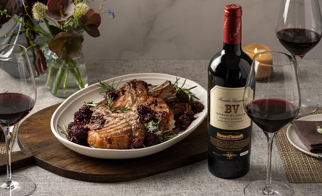 Grilled Pork Chops with Summer Berry Sauce