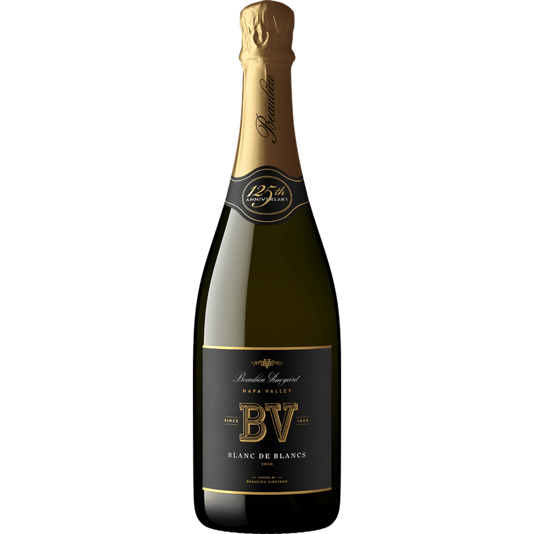 Bottle of BV Blanc de Blancs champagne