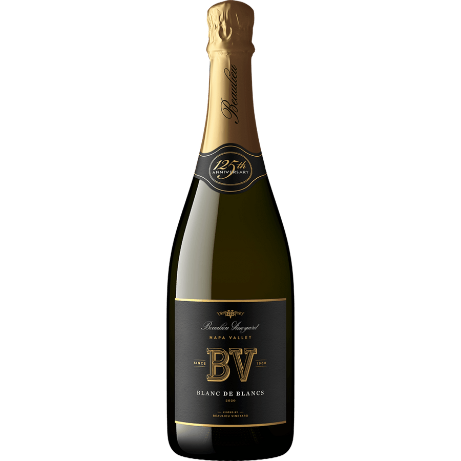 Bottle of BV Blanc de Blancs champagne