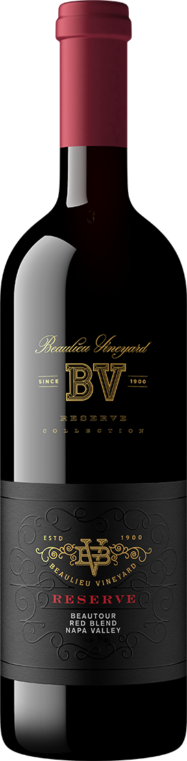 Bottle of BV Reserve red wine.