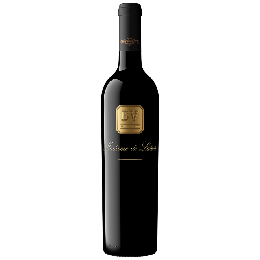 A bottle of Madame de Latour Red Blend