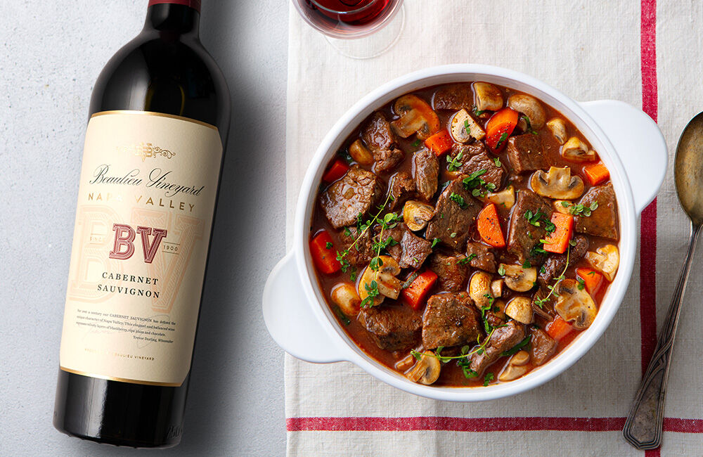 2019 Napa Valley Cabernet and Beef Bourguignon