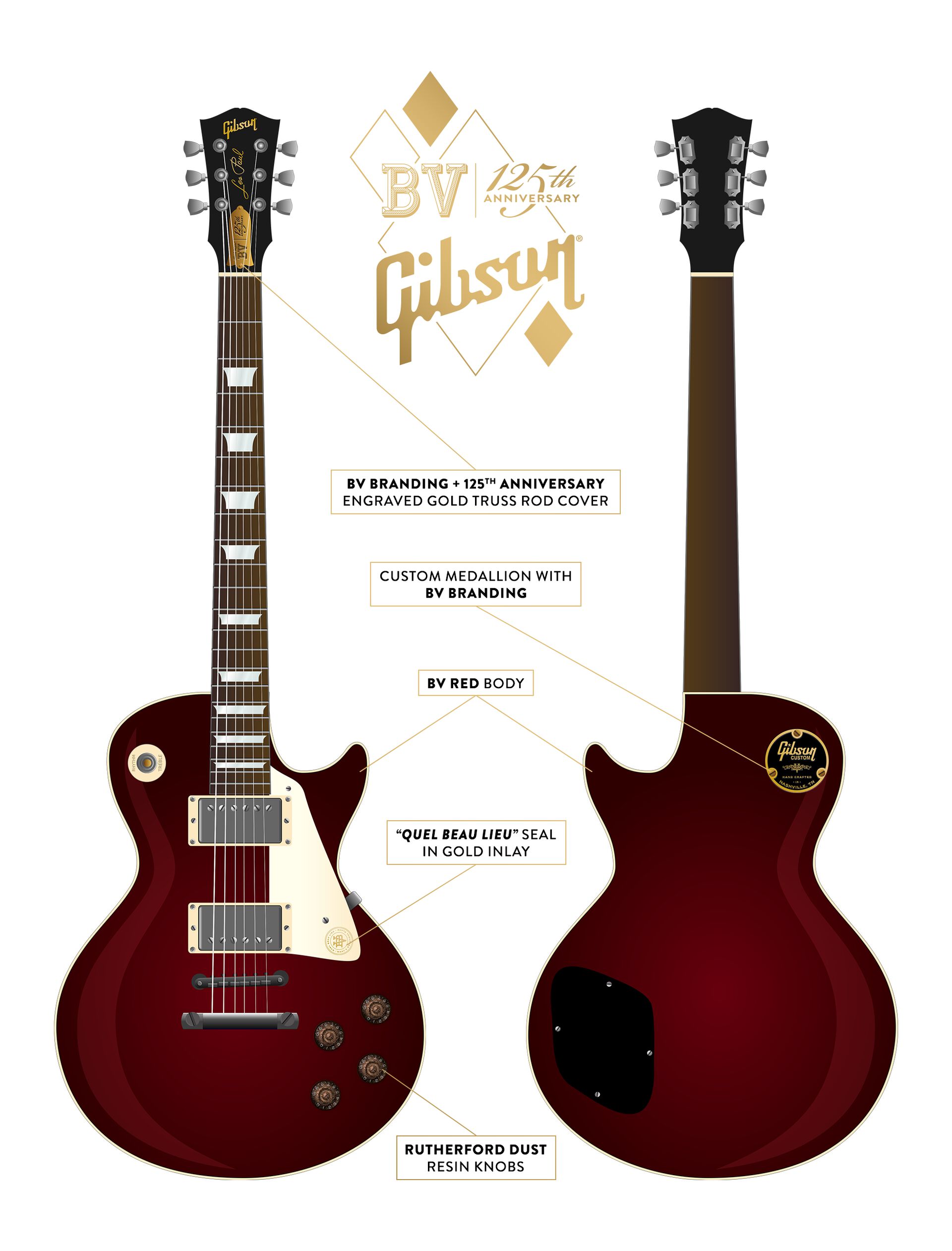 Diagram of BV x Gibson Guitar
