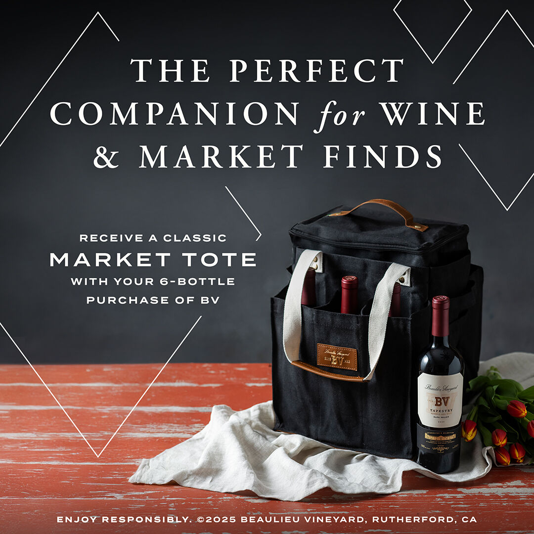 Market tote included with 6+ bottle purchase