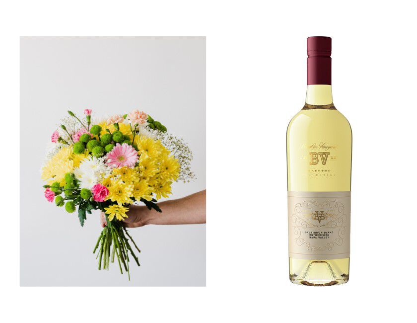 The Colorful Mom paired with Maestro Sauvignon Blanc