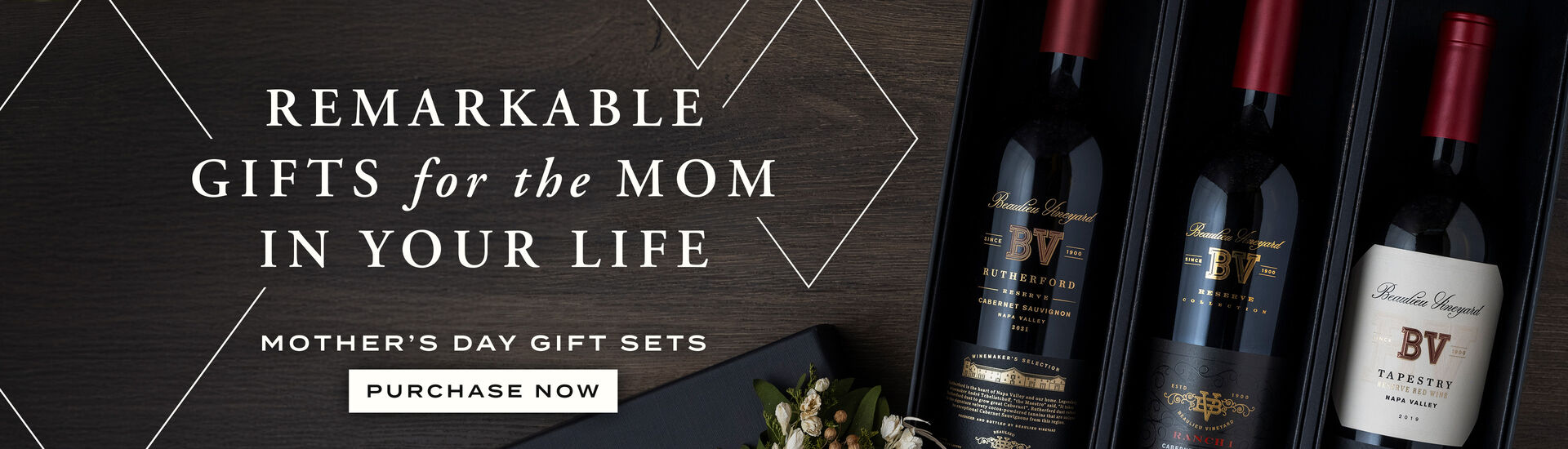 3 bottles of wine in gift set for Mother's Day gifting