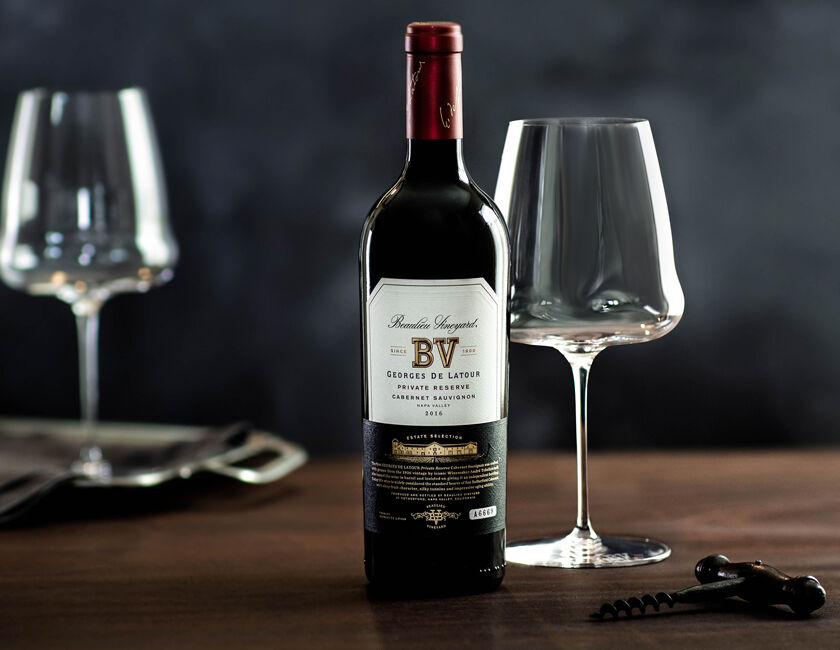 Custom Bespoke Riedel Glassware for Beaulieu Vineyard Georges de Latour Private Reserve Cabernet Sauvignon