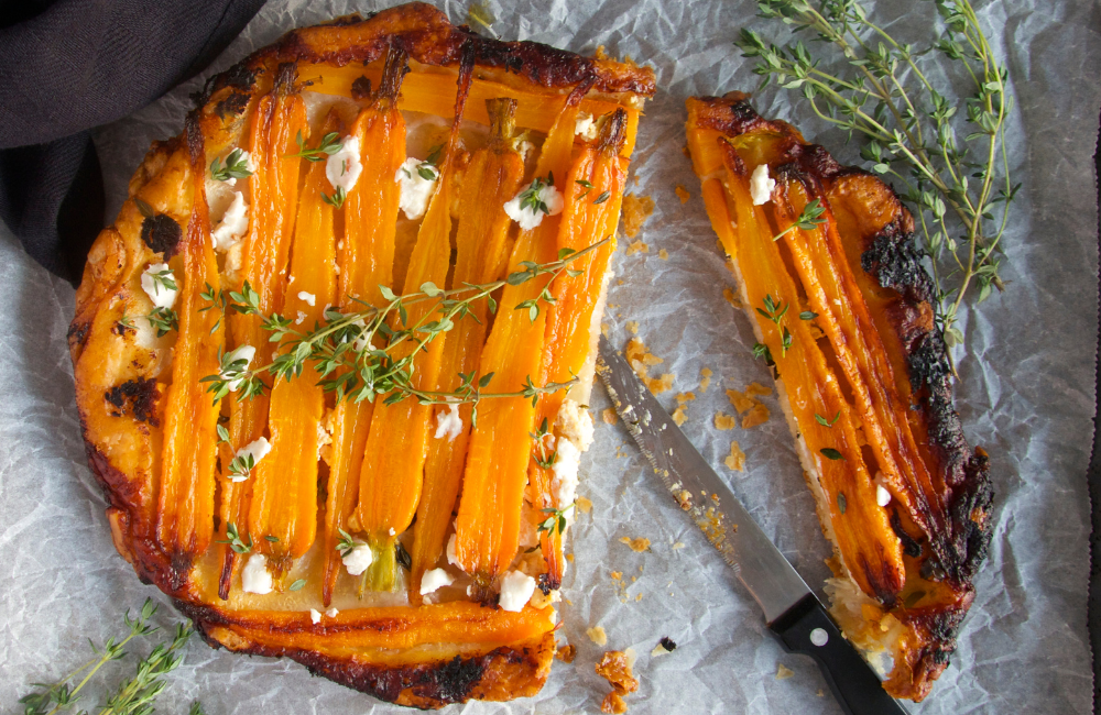 caramelized carrot tart