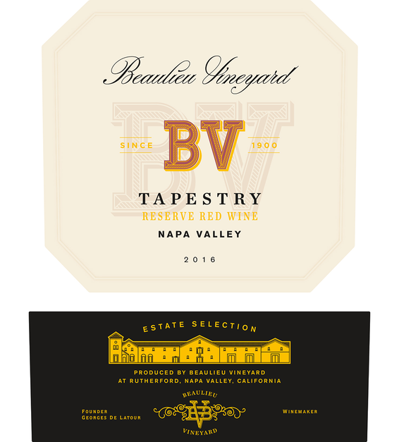 2016 Beaulieu Vineyard Reserve Tapestry Napa Valley Red Blend Front Label
