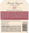 2015 Beaulieu Vineyard Tapestry Red Blend Back Label, image 3