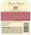 2016 Beaulieu Vineyard Georges de Latour Private Reserve Napa Valley Cabernet Sauvignon Back Label, image 3