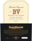 2015 Beaulieu Vineyard Private Reserve Napa Valley Georges de Latour Cabernet Sauvignon Front Label, image 2