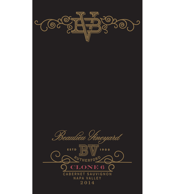 2014 Beaulieu Vineyard Reserve Clone 6 Rutherford Cabernet Sauvignon Front Label