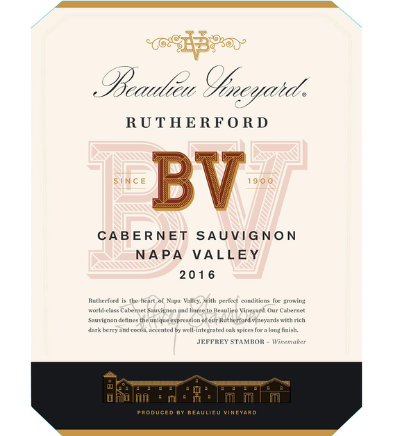 2016 Beaulieu Vineyard Rutherford Cabernet Sauvignon Front Label