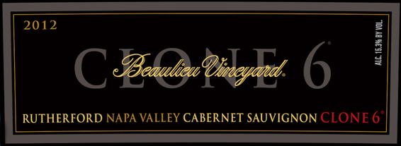 2012 Beaulieu Vineyard Clone 6 Rutherford Cabernet Sauvignon Front Label