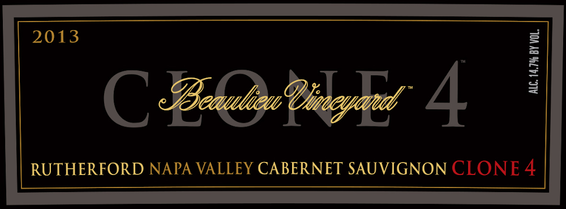 2013 Beaulieu Vineyard Clone 4 Rutherford Cabernet Sauvignon Front Label