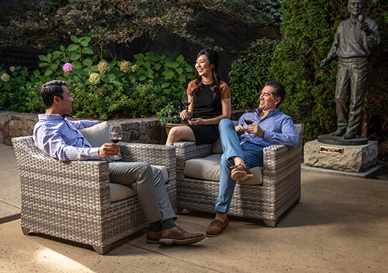 BV wine club members enjoying themselves at the Napa Valley tasting room